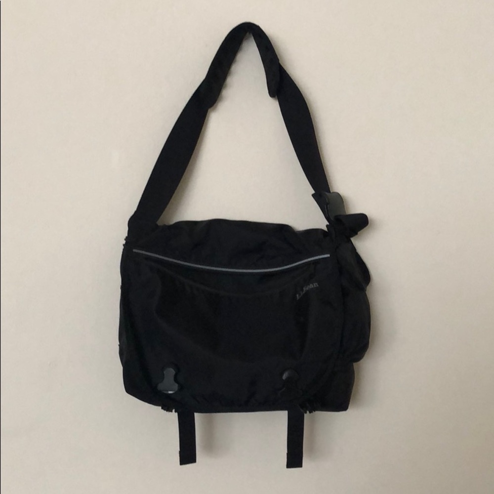 L.L. Bean black messenger bag